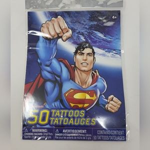 50 Temporary Superman Tattoos Made in‎ USA Ages 4+